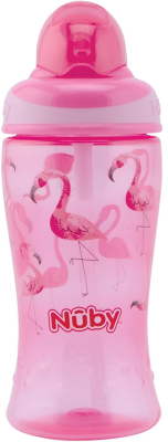 NUBY Flip-it Cup Trinklernbecher mit Strohhalm 12 m+ 360 ml