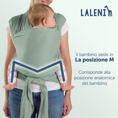 LALENI elastisches Tragetuch für Babys bis 15kg