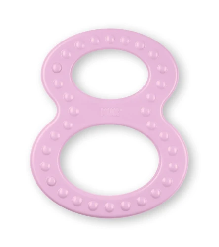 NUK Silikon-Beißring 2 Stück 6,5 x 8 cm 0+