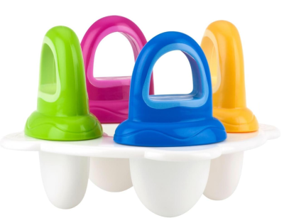 NUBY Eisformen in Schnullerform 4 Stück + Gefriertablett