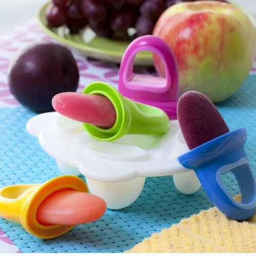 NUBY Eisformen in Schnullerform 4 Stück + Gefriertablett