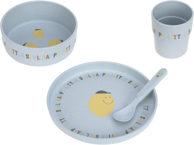LASSIG Geschirrset ohne Melamin Happy Fruits Lemon