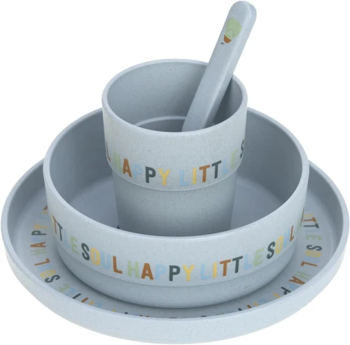 LASSIG Geschirrset ohne Melamin Happy Fruits Lemon
