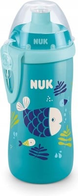 NUK Junior Cup FLASCHE 18 m+ Push-Pull-Trinkaufsatz 300 ml CHAMÄLEON-EFFEKT