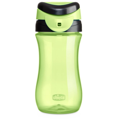 CHICCO Kinder Trinkflasche Becher mit hartem Mundstück 350 ml 2 Jahre+ schneller Durchfluss