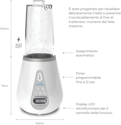 NUVITA Flaschenwärmer Sterilisator Auftaugerät 4in1