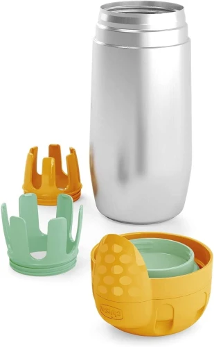 CHICCO Thermos aus Stahl + 2 Flascheneinsätze