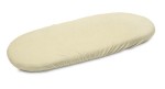 FROTTEE-SPANNBETTLAKEN FÜR KINDERWAGEN CREME 35X75