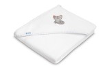FROTTEE-BADEUMSCHLAG 100X100 WEISSER WOLF