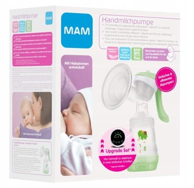 MAM kompakte Handmilchpumpe mit Flasche 160 ml