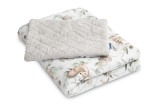 KOMPLETTSET FÜR BABYBETT PLÜSCH KARO REHKITZE