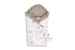 MUSSELIN PUCKTUCH PUSTEBLUMEN BEIGE 75x75