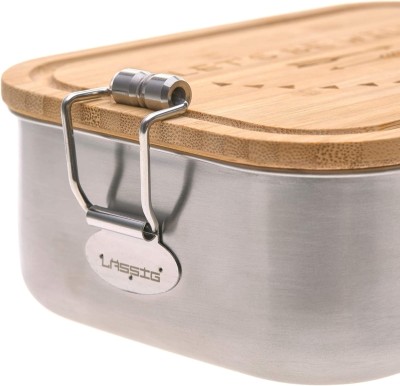 LASSIG Garden Explorer Edelstahl-Bambus Brotdose 12,7 x 17,5 cm
