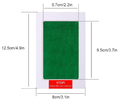 OUTUS 6 Kissen und 12 Karten für Hand- und Fußabdrücke 8 x 12,5 cm