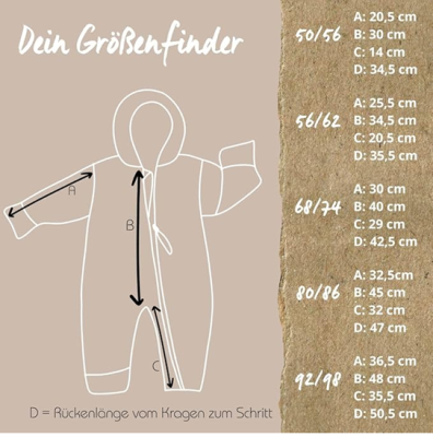 HOPPEDIZ Fleece-Overall mit Kapuze 56/62