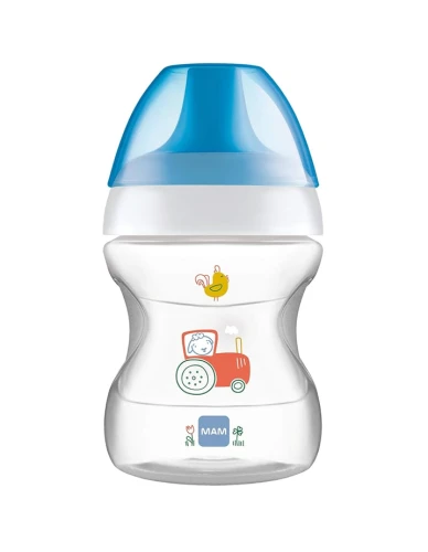 MAM Learn To Drink Cup Trinklernbecher mit Auslaufschutz und Mundstück 190 ml 6 Monate+