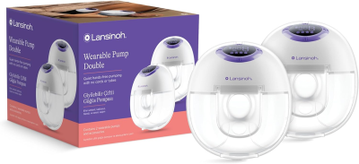 LANSINOH Doppelmilchpumpe Muschelförmig HANDS FREE