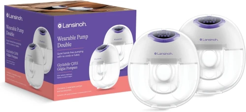 LANSINOH Doppelmilchpumpe Muschelförmig HANDS FREE