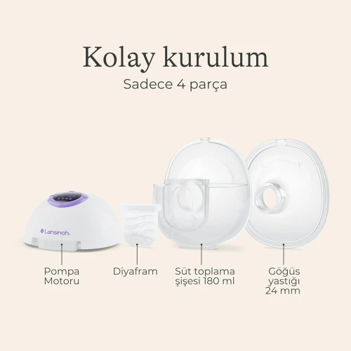 LANSINOH Doppelmilchpumpe Muschelförmig HANDS FREE