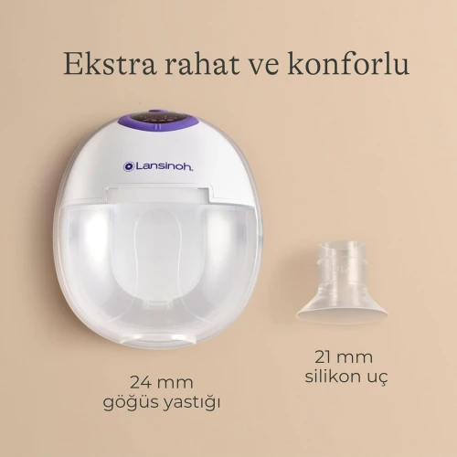 LANSINOH Doppelmilchpumpe Muschelförmig HANDS FREE