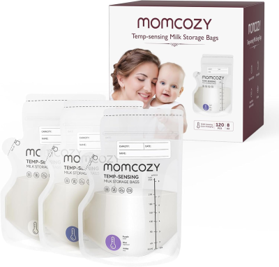 MOMCOZY Muttermilch-Aufbewahrungsbeutel 120 Stück 250ml SENSOR