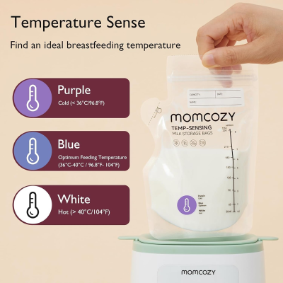 MOMCOZY Muttermilch-Aufbewahrungsbeutel 120 Stück 250ml SENSOR