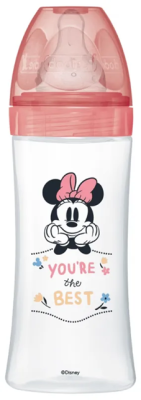 DODIE Flasche 330 ml Sauger 3 schneller Durchfluss 6 m+ DISNEY MINNIE