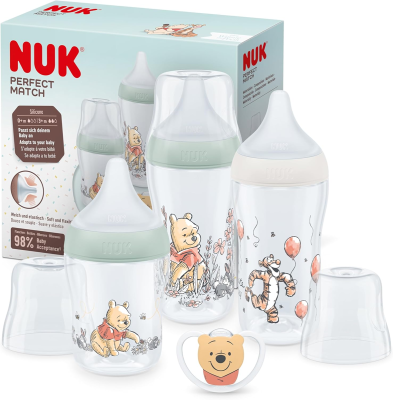 NUK Perfect Match Starterset Flaschen + Schnuller Winnie The Pooh