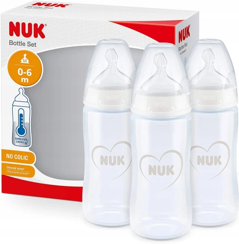 NUK First Choice+ Flaschenset 3x 300 ml 0-6 Monate
