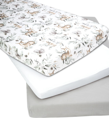 MEDIPARTNERS Spannbettlaken für Babybett 60cm x 120cm x3