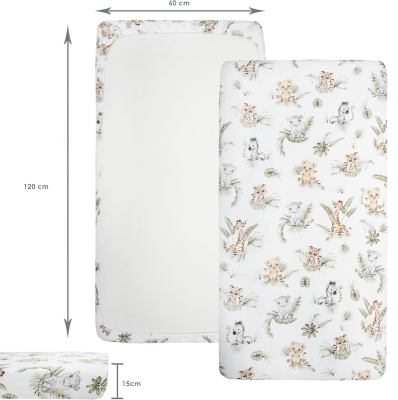 MEDIPARTNERS Spannbettlaken für Babybett 60cm x 120cm x3