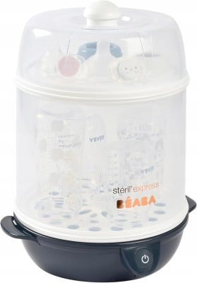 BEABA Steril'Express 2in1 DAMPFSTERILISATOR + Zange und Messbecher
