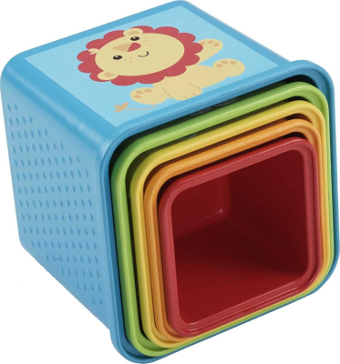 FISHER-PRICE Stapel- &amp; Entdeckerblöcke Bausteine in verschiedenen Größen 5 Stück