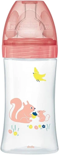DODIE Flasche 270 ml Sauger 2 mittlerer Durchfluss 0-6 Monate EICHHÖRNCHEN