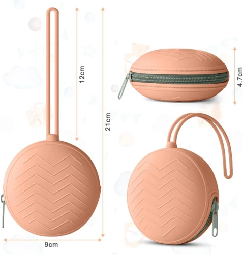 AOLSO universelle Silikon-Schnullertasche Durchmesser 9 cm