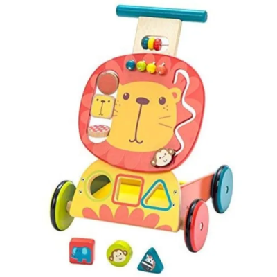LABEBE Holz Lauflernwagen LÖWE 34 x 30,5 x 44,5 cm 1-3 Jahre