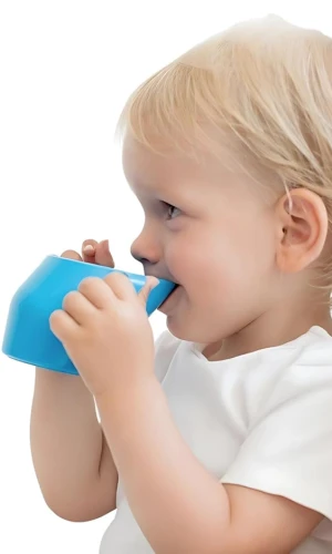 DOIDY Training Cup Trinklernbecher mit Griffen zum Trinkenlernen vom Rand 200 ml 3 Monate+