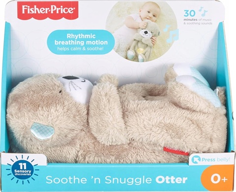 FISHER-PRICE Schlafender Otter mit beweglichem Bauch, Geräuschen &amp; Licht