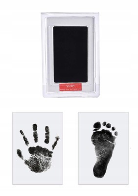 NABANCE BABY Stempelkissen und 2 Blätter für Hand- und Fußabdrücke 9,9 x 14,5 cm 1 Stück