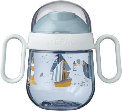 MEPAL Sippy Cup Trinklernbecher auslaufsicher beidseitiges Mundstück 200 ml 6 Monate+