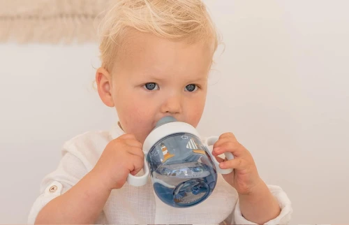 MEPAL Sippy Cup Trinklernbecher auslaufsicher beidseitiges Mundstück 200 ml 6 Monate+