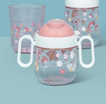 MEPAL Sippy Cup Trinklernbecher auslaufsicher beidseitiges Mundstück 200 ml 6 Monate+