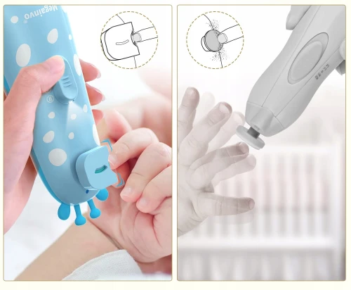 MEGAINVO Elektrische Nagelfeile mit LED-Lampe, 10 Aufsätze