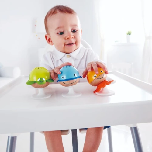HAPE Stay-put sensoryczne stworzenia morskie z przyssawkami 3 sztuki