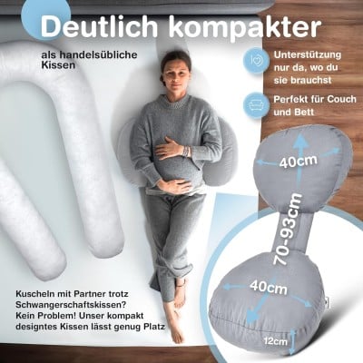 BABYBEFUN kompakte verstellbare Schwangerschaftskissen