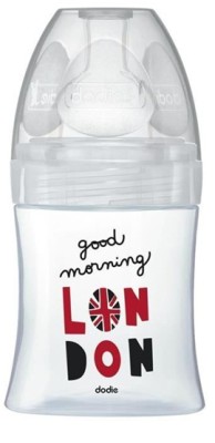 DODIE Sensation+ LONDON Glasflasche 150 ml 0-6 Monate Sauger 1 langsamer Durchfluss