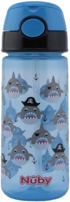NUBY Strohhalmbecher Tritan Trinkflasche mit Strohhalm 4 Monate+ 540 ml HAI