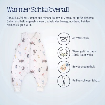JULIUS ZOLLNER Ganzjahresschlafsack 2,5TOG Gr.92