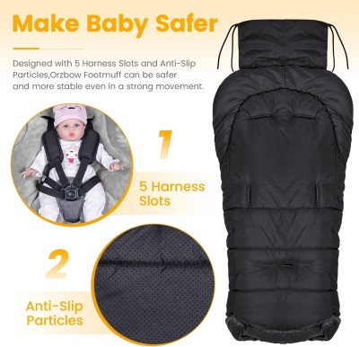 ORZBOW Universaler Kinderwagen Fußsack Warm OCIEPLANY