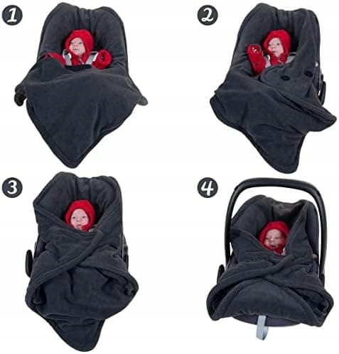 HOPPEDIZ Einschlagdecke für Autositz Fleece